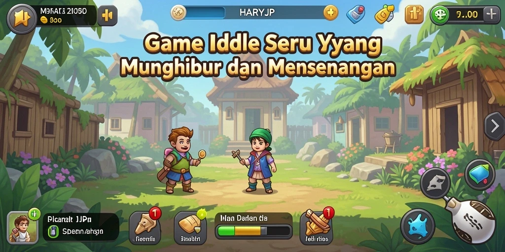 Screenshot gameplay menunjukkan pengembangan kerajaan yang mengasyikkan.