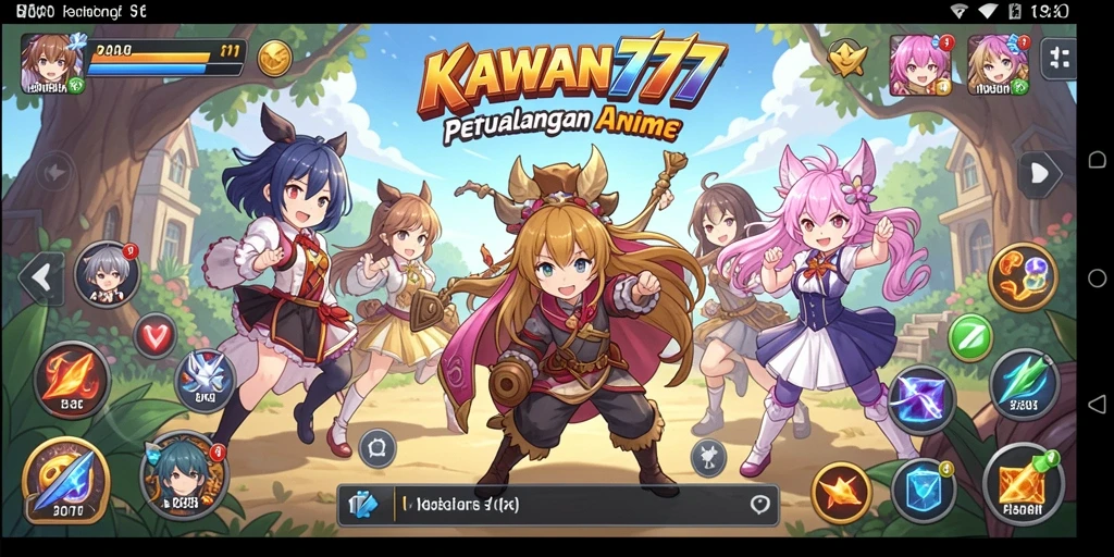 Gameplay seru KAWAN777 menampilkan karakter anime favorit.