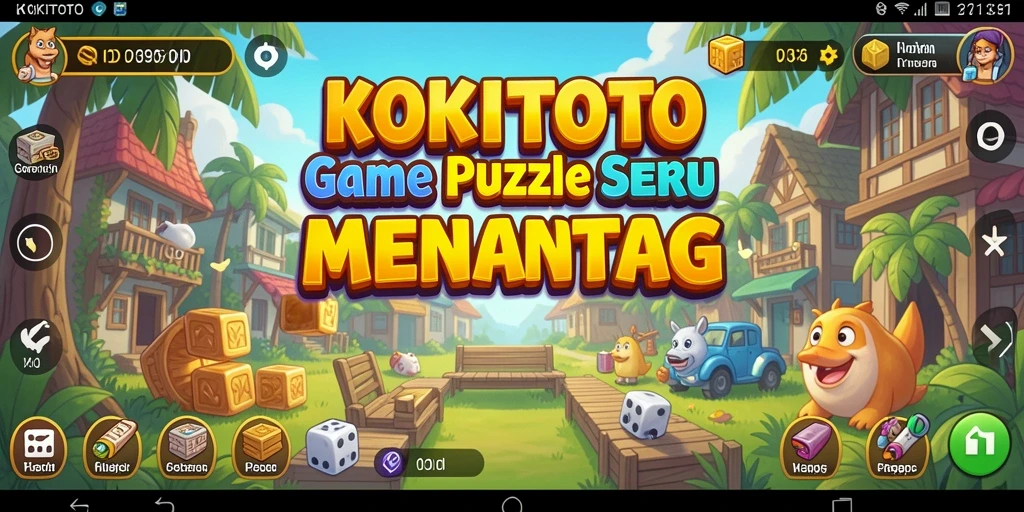 Tampilan gameplay KOKITOTO yang penuh warna dan menarik