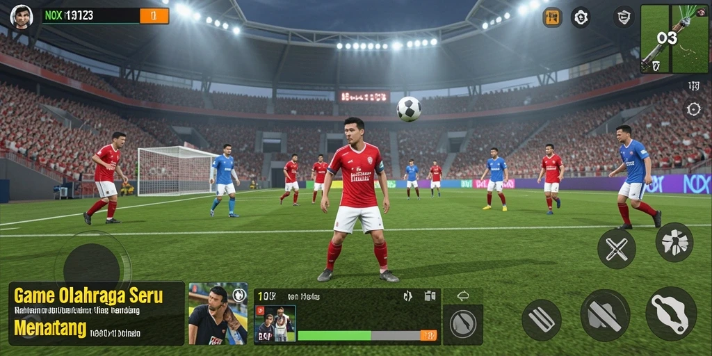 Tampilan menarik dari gameplay NOX123 yang penuh aksi olahraga.