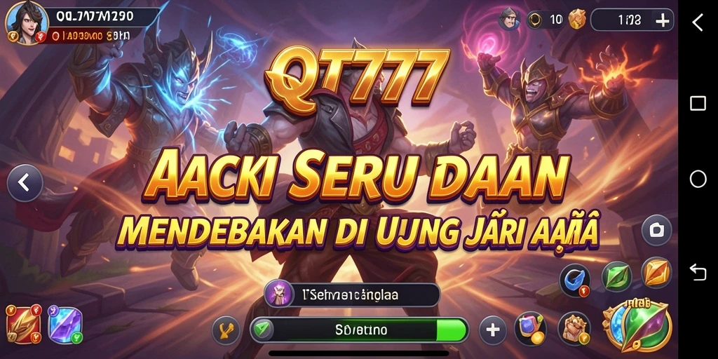 Screenshot QT777 menampilkan aksi seru dalam pertempuran yang mendebarkan.