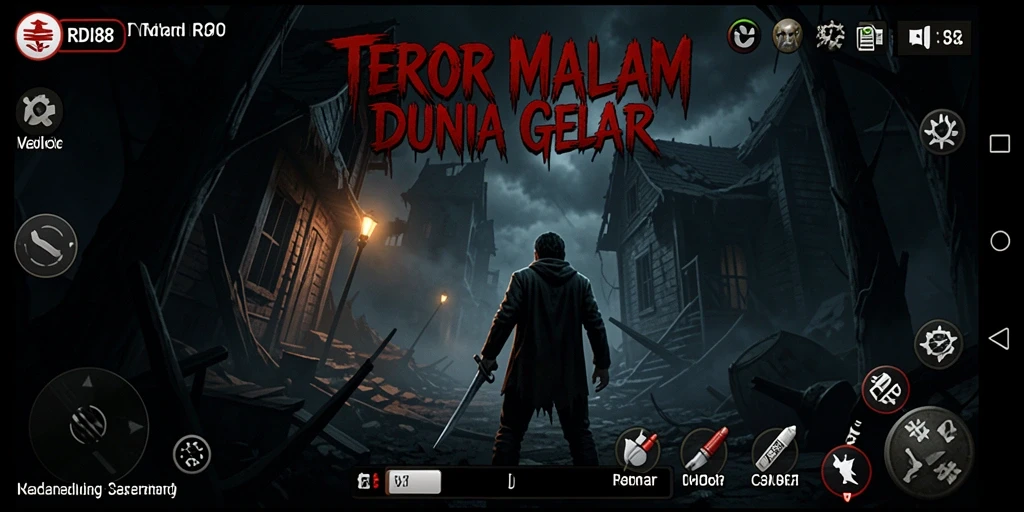 Screenshot gameplay RDI88 menampilkan kengerian dan ketegangan yang mencekam.