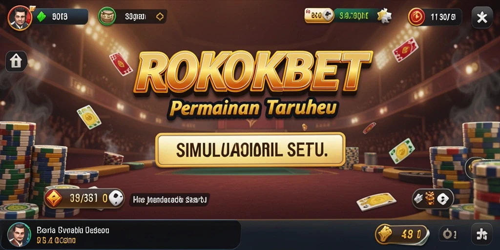 Tampilan gameplay ROKOKBET yang menegangkan dan menarik.