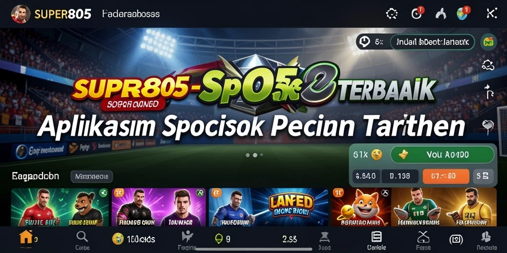 Tampilan gameplay utama dari aplikasi Sportsbook SUPER805.